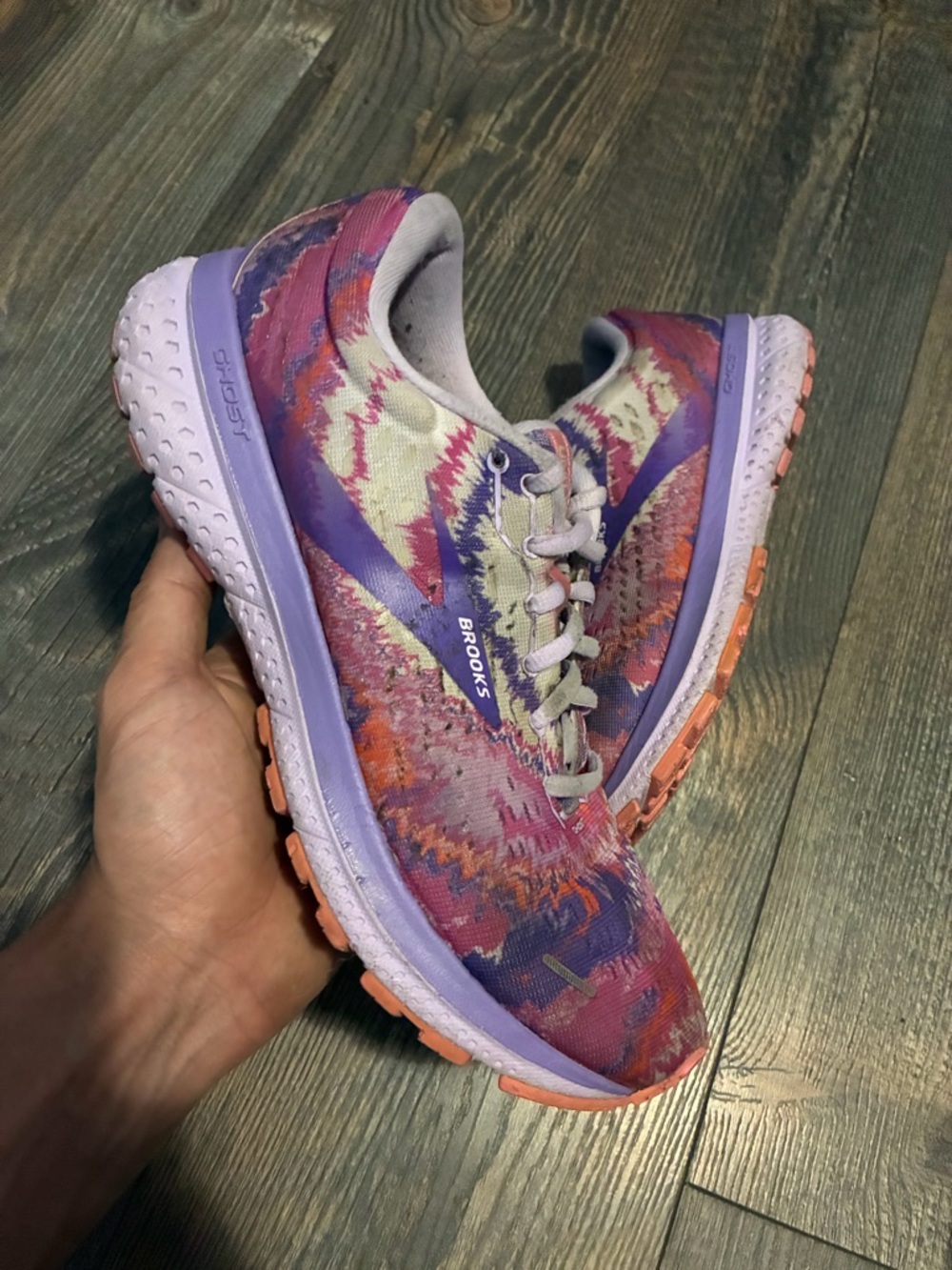 Brooks Ghost 13 Women's Purple Multi-Color Patterned Running Shoes